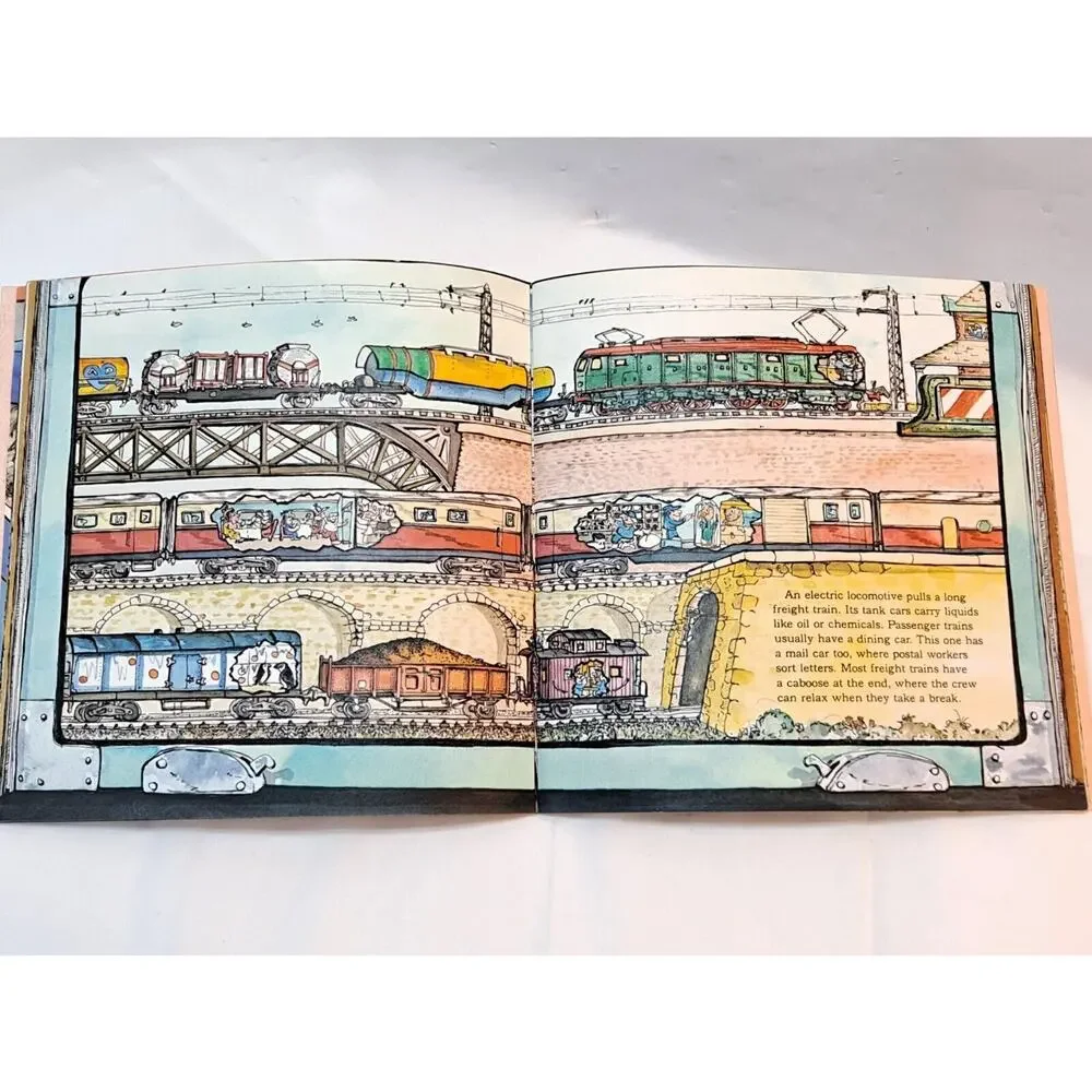 Busy Trains by Peter Lippman (1981 Trade Random House Picture Book)